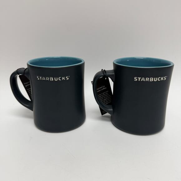 New Lot 2 Starbucks 2012 Yukon Blend Polar Bear Coffee Mug Cup 16 oz Blue Style - Picture 2 of 5